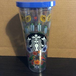 24oz Beatles, Bugs and Flowers Starbucks tumbler